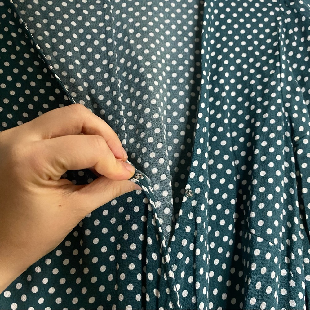 Loft Dotted Wrap Dress - image 5